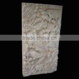 Stone Wall Relief Carving of Marine Scene thumbnail-1