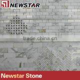 Basketwave Carrara White Marble Mosaic Tile thumbnail-5