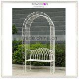 Eco-friendly Western White Metal Flower Arch thumbnail-1