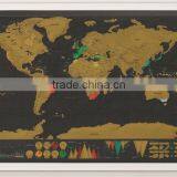 CT-750 Travel World Map Hard Paper Travel Map Small Black Mini Map Black Luxury thumbnail-6