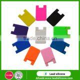 Promotional Gift Phone Card Holder, Custom Logo Silicone Card Pocket With 3M Sticker thumbnail-3