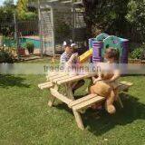 Outdoor Kids Wooden Picnic Table & Bench thumbnail-2