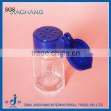 Tiny Vial Glass Table Condiment Holder With Plastic Hole Dispenser Lid thumbnail-1