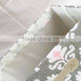 Household Decorative Foldable Paper Cloth Basket With Handle thumbnail-4