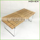 Bamboo Stackable Kitchen Cabinet Organizer Rack Homex-BSCI