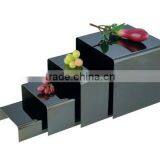 Black Stainless Steel Buffet Sushi Display Shelf Set thumbnail-1