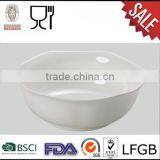 Deep Soup Bowl, Food Grade Solid White Melamine Bowl, White Dinner Bowls thumbnail-1