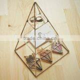 Geometric Stained Glass Display Pyramid Jewelry Box thumbnail-1