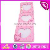 Pink Wooden Photo Frame for Kids,funny Wooden Toy Photo Frame for Children,hot Sale Cute Wooden Baby Photo Frame WJ278294 thumbnail-1