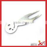 Custom Blanks Steel Metal Smile Face Fruit Fork thumbnail-1