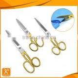 Full Stainless Steel Scissors With Gold-plating Handle thumbnail-1