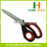 Factory price HB-S9107 Double colored handle Stainless steel serrated edge scissors