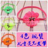 Fabric Flower With Bow Center Fabric Flower Headband thumbnail-5