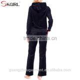 Women's Winter Plus Size Zip up Hooded Jogging Hoodie Sportwear Soft 2 Piece Velour Tracksuit Set for Ladies thumbnail-6