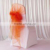 Fancy Big Cheap Colorful Organza Chair Hood Chair Cap Chair Sash for Wedding Decor thumbnail-2