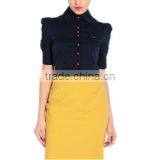 2016 Ladies Short Sleeve Office Uniform Blouse Body Shirt Clothes thumbnail-3