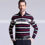 Spring New Style Brand Striped Long Sleeve T Shirt Business Polo T Shirt High Quality polo Shirt