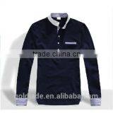 100% Polyester Polo Shirt Long Sleeve Polo Neck Long Sleeve T-shirt Cheap Long Sleeve Polo Shirts thumbnail-1