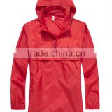 Factory Red Hoody Windproof Lady Coat rain coat