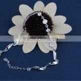 925 Sterling Silver Charms Fashion Design Zircon Twisted Bracelet thumbnail-3