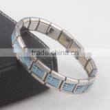 Turkey Flag Charms Bangle Elastic Stainless Steel Charms Bracelets Diy Turkey Country Flag Bracelet Stretch thumbnail-2