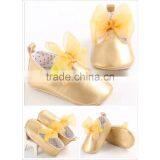 Wholesale Price Lovly Bow Tie Wedding Princess Girls Baby Shoes for 1years Old thumbnail-4