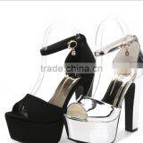 Zm50324b Summer New Style Chunky Heels Ladies Sandal 14cm Women Shoes High Heels thumbnail-2