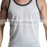 Custom Mens Polyester Mesh Sport Gym Tank Top thumbnail-5