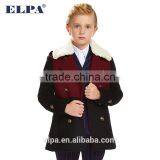 ELPA 2016 Fashion Kid's Coats Latest Design Wool Coat Lambswool Fur Collar Wool Overcoat thumbnail-1