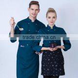Custom Nice Design Hot Sale Factory Price Double Breasted Breathable Chef Jacket thumbnail-2