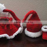 Christmas Baby Santa Hat and Booties thumbnail-6