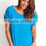 Next Level Apparel Women's Roll Sleeve Dolman Tee - 60% Combed Ring-spun, 40% Polyester Jersey and Comes With Your Logo thumbnail-2