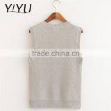 Custom Girl Grey Geometric Knit School Uniform Sweater Vest thumbnail-4