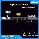 26mm Bullet Shape Gold Metal Aglets - Customized Yeezy Shoelaces Metal Aglets - Gold Metal Tips - Hip Bullet Aglets - 3 Colors thumbnail-3