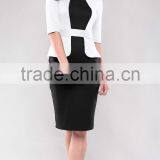 Contrast Business Woman Dress Formal Ladies Office Wear Dresses Dress thumbnail-2