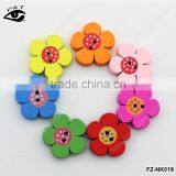20MM Flower Shape Wood Buttons for Clothing Shoes Diy Sewing Accessories thumbnail-1