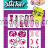 Kid Glitter 3D Nail Sticker Heart Nail Tattoo Stickers thumbnail-1