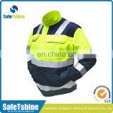 OEM service Ansi standard reflective fluorescent blue safety reflective jacket