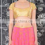 Beautiful Lengha Set With Golden Prints Lengha Set With Golden Prints thumbnail-4