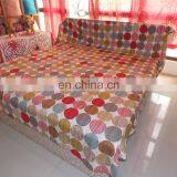 Indigo Double cotton Kantha Quilt Indian Patch work Bedspread