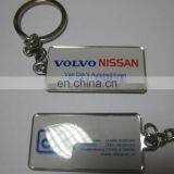Cut Shape Promotional Metal Custom Keychain Logo Printing With Epoxy thumbnail-5
