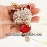 fortune cat lucky cat fashion bling keychains CD-KD010