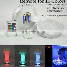 6 Inch Crystal 7 Colors Changed Led Light Base With Rechargeable Battery thumbnail-3
