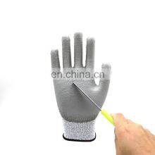 CE EN388 4544 Level 5 Cheap 13G HPPE Cut Proof Safety Kitchen Cry Anti Cut Resistant Gloves thumbnail-2