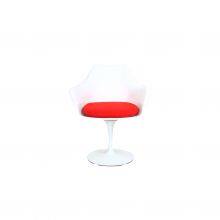 Retro Fiberglass Tulip Chairs White Tulip Table and Chairs Tulip Swivel Dining Chairs Plus Cashmere Cushion
