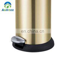 Gold Slim 5L 12L 20L Eco Friendly Trash Can Office Trash Can Pedal Bin Stainless Steel Foot Pedal Garbage Bin Waste Bin Bathroom thumbnail-3
