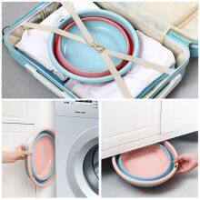 Collapsible Wash Basin Tub Folding Round Dishpan Washing Basin thumbnail-2