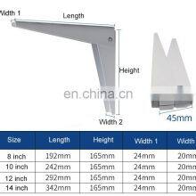 Black Powder Coated Metal Heavy Duty Wall Mounting Floating Shelf Brackets thumbnail-5