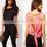 Sleeveless Womens Chiffon Tank Tops Sexy Backless Blouse Unique T-shirt Vest New thumbnail-1