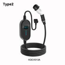 Portable EV Charger Schuko(16A) to Type2 10A/13A/16A, For 3.5KW 240V Battery Level HDEV013 thumbnail-2